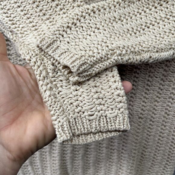 NWT GAP Sweater Womens XS Beige Cotton Open Knit Y2K 2000s Boho Fairy Art Indie - Picture 4 of 14